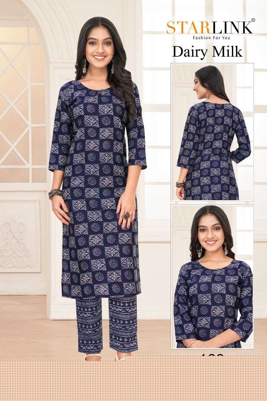 Dairy Milk By Starlink 161 To 188 Series Designer Stylish Fancy Colorful Beautiful Party Wear & Ethnic Wear Collection Rayon Print Kurtis With Bottom At Wholesale Price