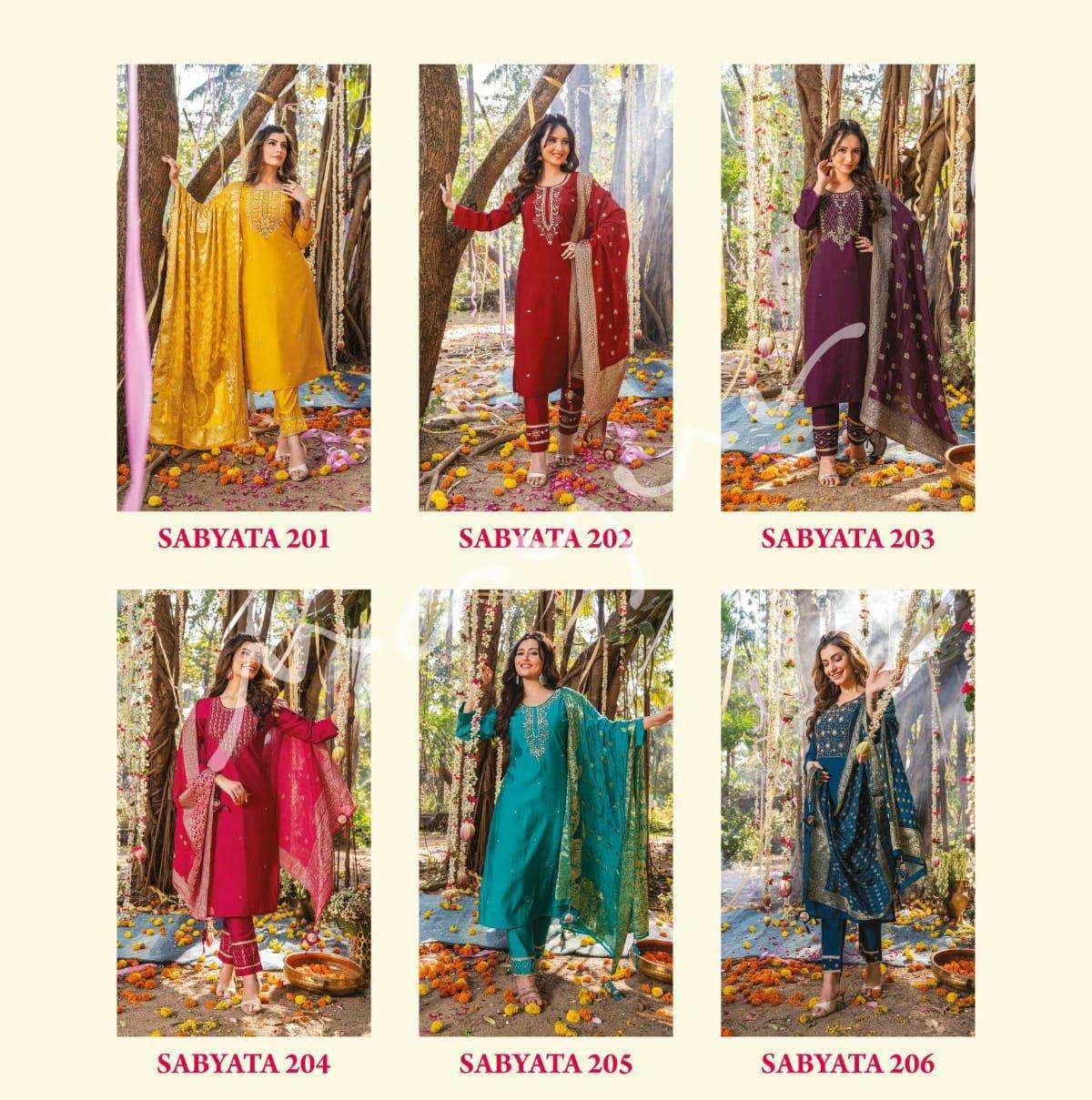 Sabhyata Vol-2 By Mayur 201 To 206 Series Beautiful Suits Colorful Stylish Fancy Casual Wear & Ethnic Wear Viscose Silk Dresses At Wholesale Price