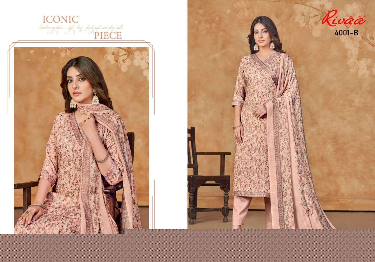 Nivedita By Rivaa 4001-A To 4004-B Series Suits Beautiful Fancy Colorful Stylish Party Wear & Occasional Wear Jam Satin Digital Print Dresses At Wholesale Price