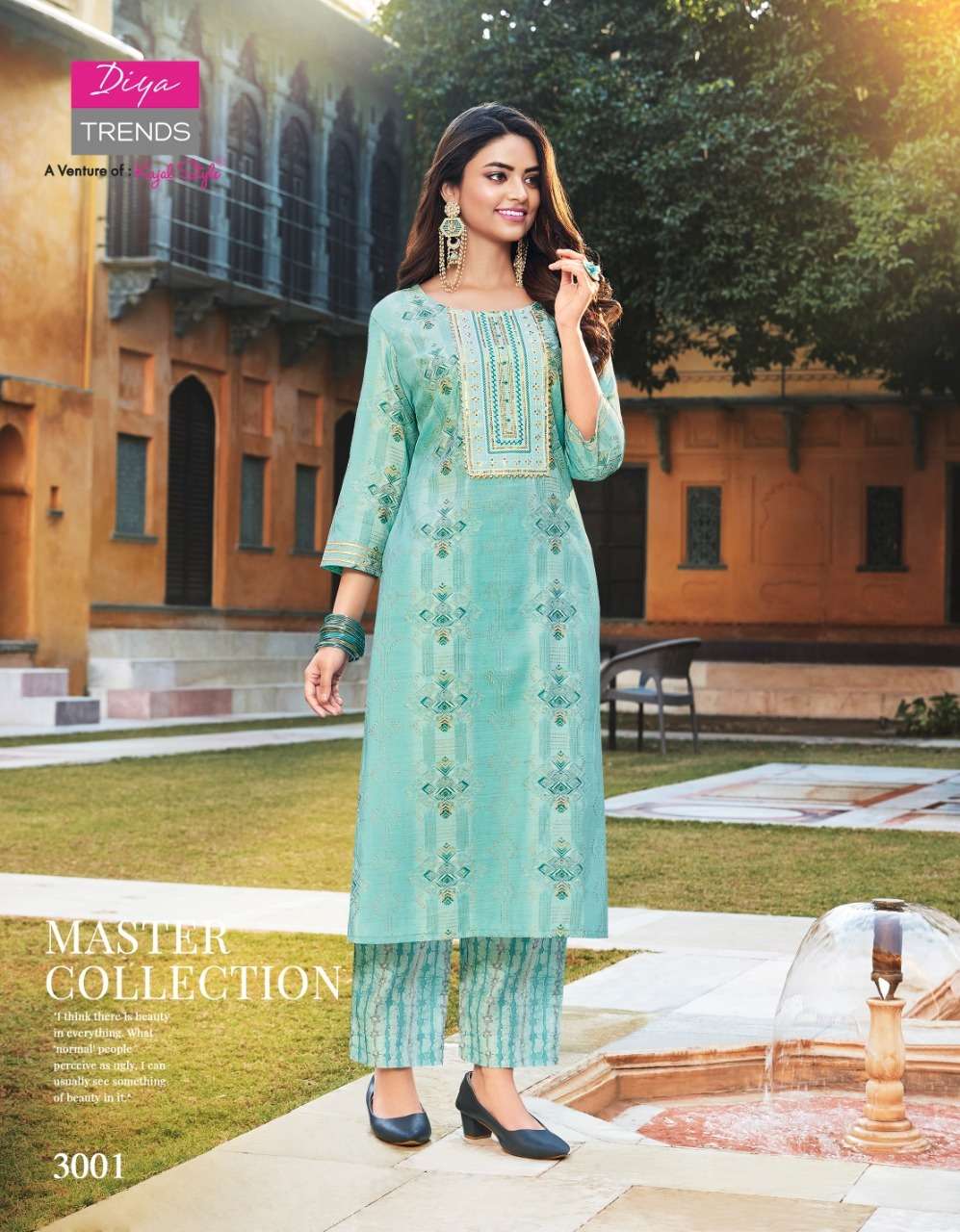 Goldy Vol-3 By Diya Trends 1001 To 1010 Series Beautiful Stylish Fancy Colorful Casual Wear & Ethnic Wear Chanderi Foil Kurtis With Bottom At Wholesale Price