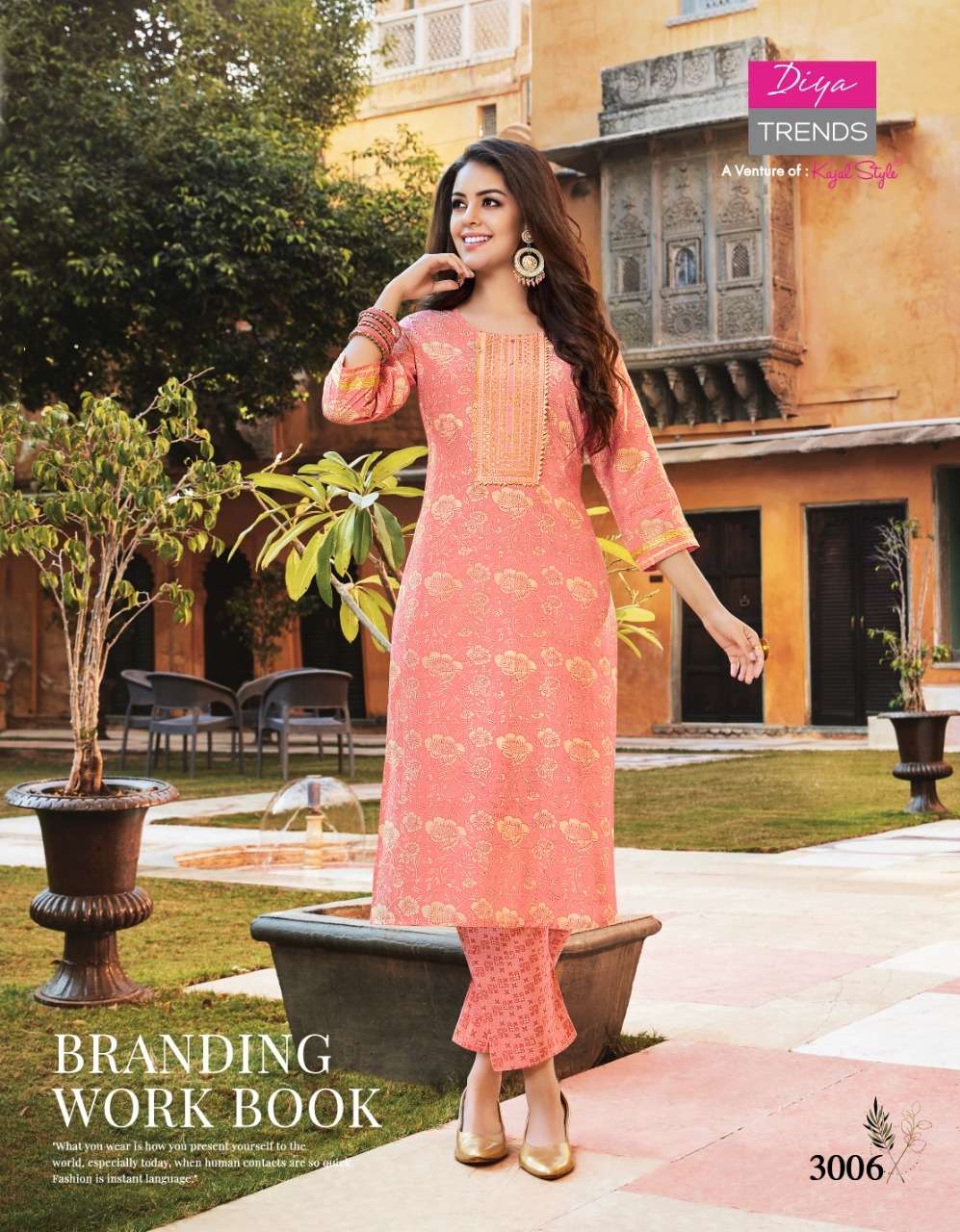 Goldy Vol-3 By Diya Trends 1001 To 1010 Series Beautiful Stylish Fancy Colorful Casual Wear & Ethnic Wear Chanderi Foil Kurtis With Bottom At Wholesale Price
