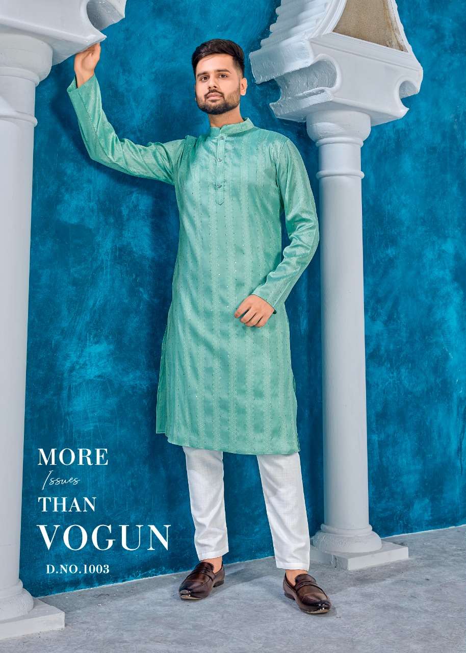Royal Men By Banwery Fashion 1001 To 1009 Series Beautiful Colorful Stylish Fancy Casual Wear & Ethnic Wear & Ready To Wear Jacuqard Silk Kurtas With Pajamas At Wholesale Price