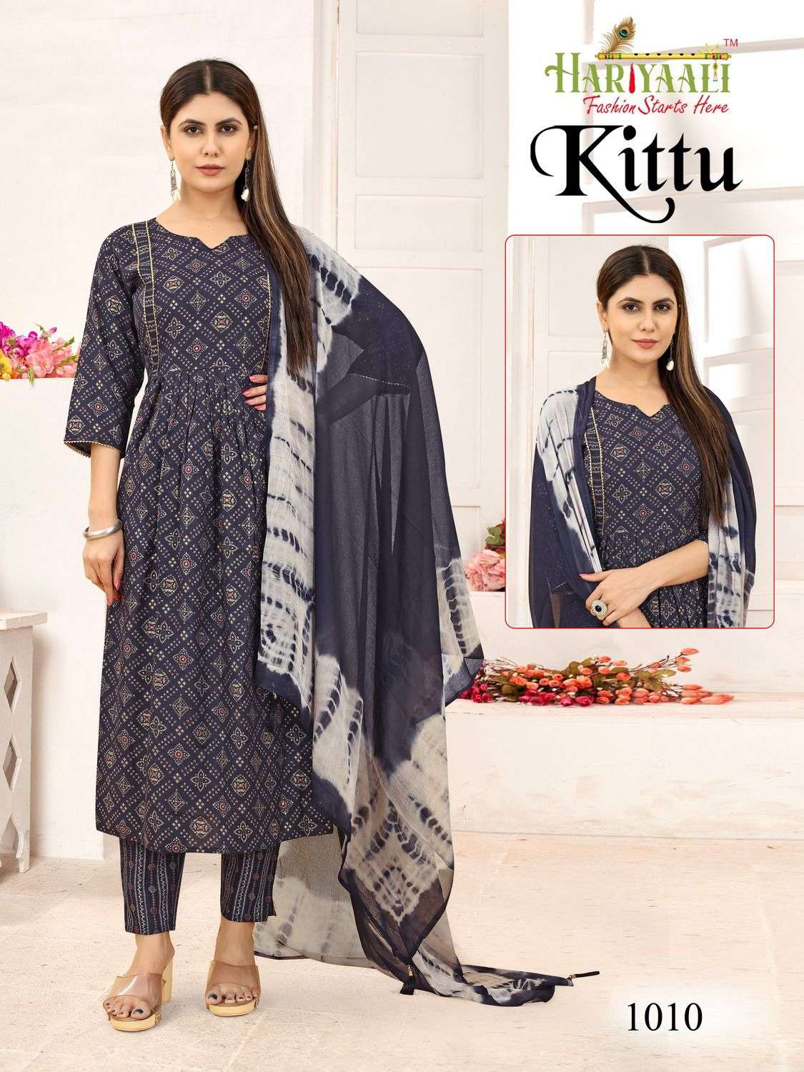 Kittu By Hariyaali 1001 To 1024 Series Designer Festive Suits Collection Beautiful Stylish Fancy Colorful Party Wear & Occasional Wear Rayon Foil Dresses At Wholesale Price