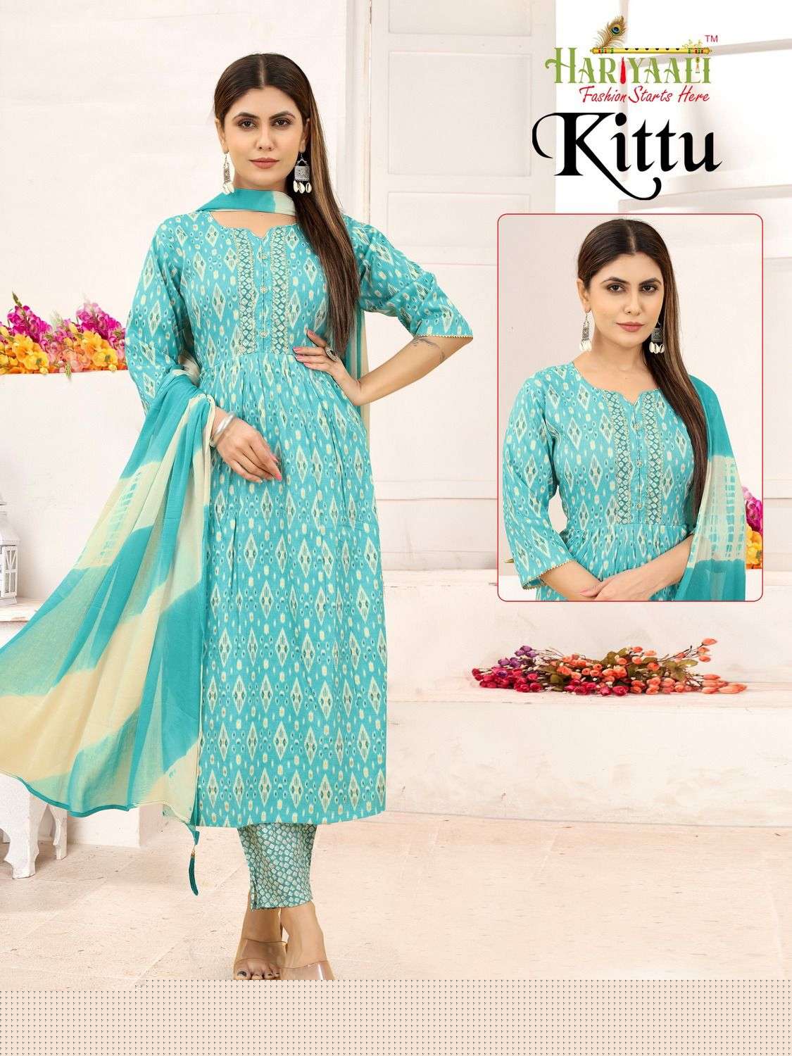 Kittu By Hariyaali 1001 To 1024 Series Designer Festive Suits Collection Beautiful Stylish Fancy Colorful Party Wear & Occasional Wear Rayon Foil Dresses At Wholesale Price