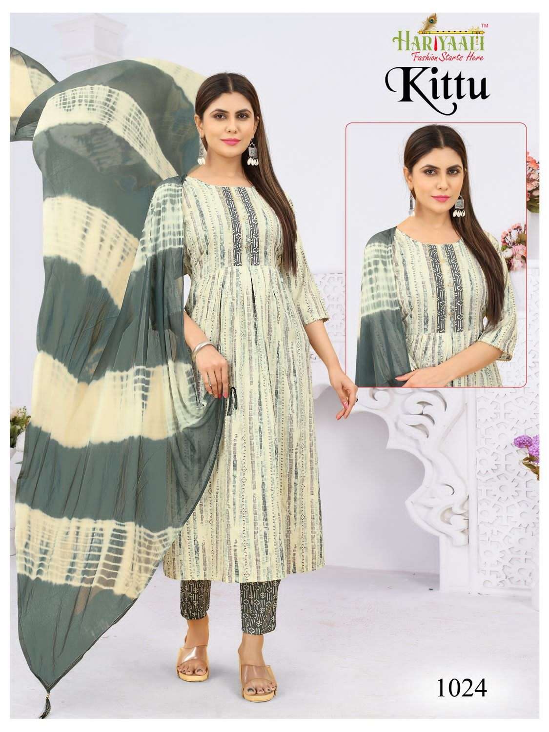Kittu By Hariyaali 1001 To 1024 Series Designer Festive Suits Collection Beautiful Stylish Fancy Colorful Party Wear & Occasional Wear Rayon Foil Dresses At Wholesale Price