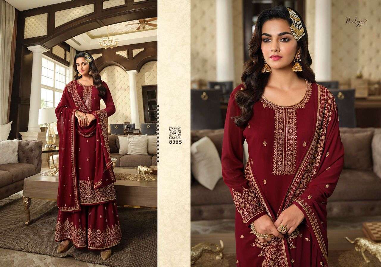 Nitya Vol-183 By LT Fabrics 8301 To 8306 Series Designer Sharara Suits Beautiful Fancy Colorful Stylish Party Wear & Occasional Wear Georgette Dresses At Wholesale Price