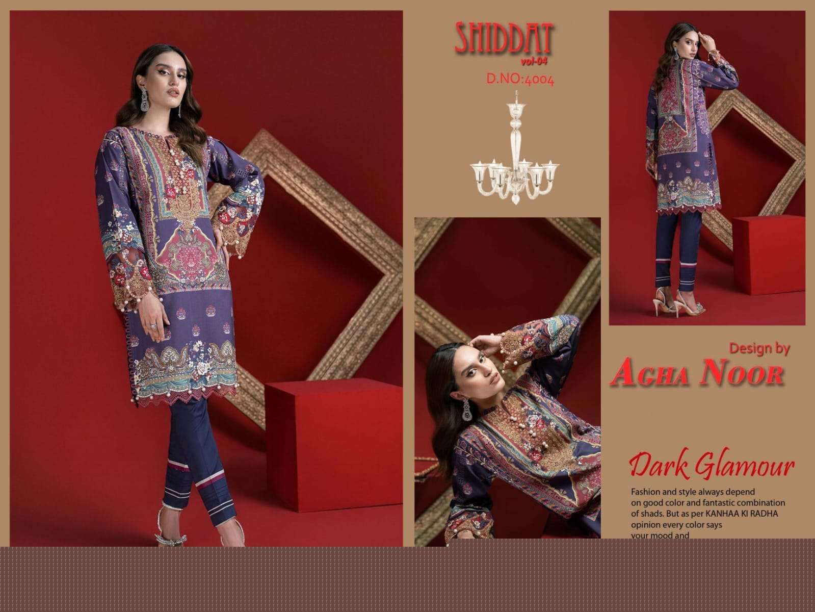 Shiddat Vol-4 By Agha Noor 4001 To 4010 Series Beautiful Stylish Pakistani Suits Fancy Colorful Casual Wear & Ethnic Wear & Ready To Wear Jam Satin Cotton Embroidered Dresses At Wholesale Price