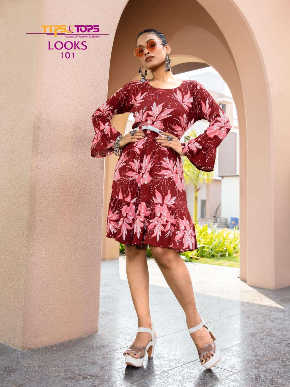 Looks Vol-3 By Tips And Tops 101 To 106 Series Beautiful Stylish Fancy Colorful Casual Wear & Ethnic Wear Rayon Print Tops At Wholesale Price
