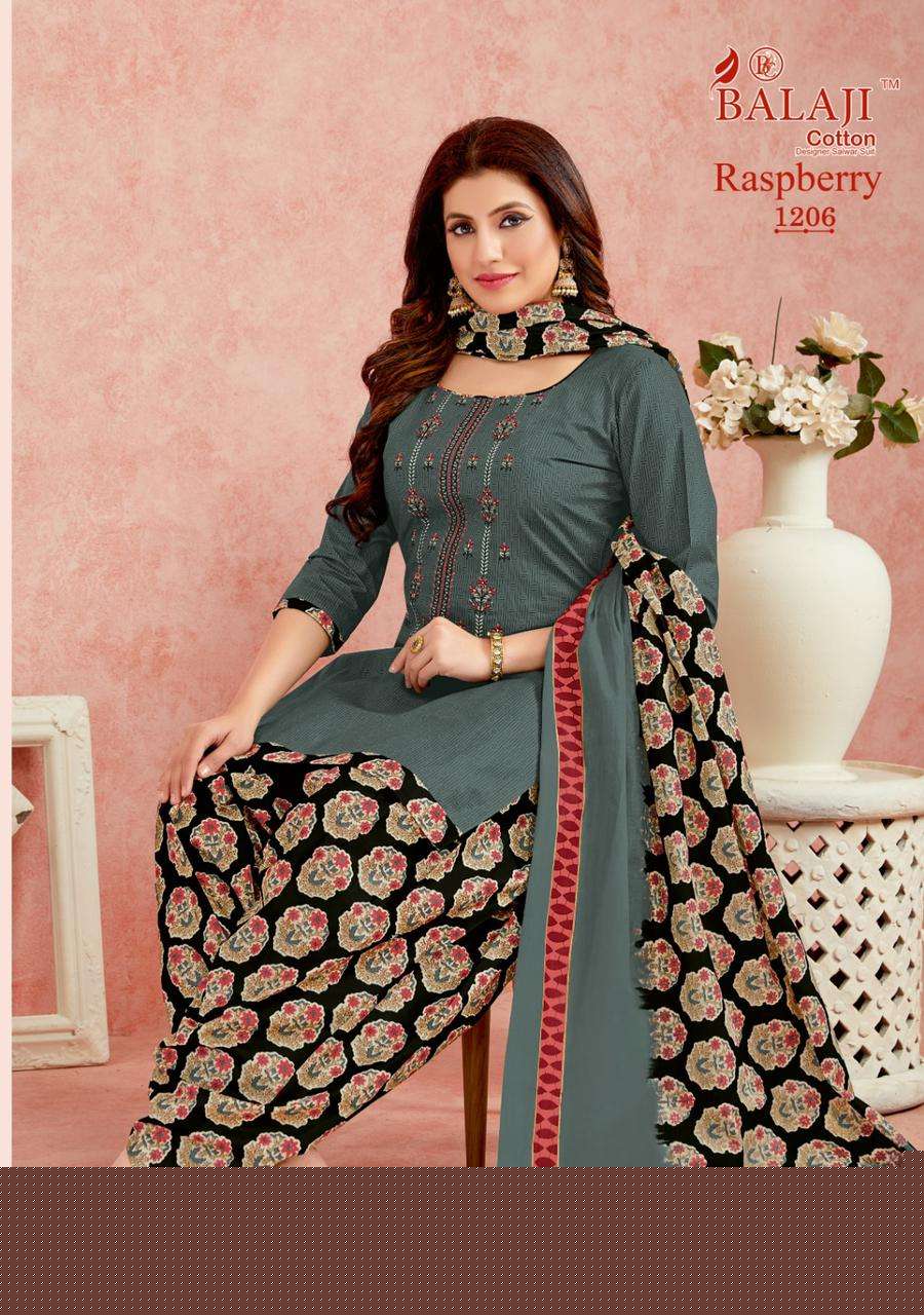 Raspberry Vol-12 By Balaji Cotton 1201 To 1212 Series Beautiful Suits Stylish Colorful Fancy Casual Wear & Ethnic Wear Pure Cotton Print Dresses At Wholesale Price