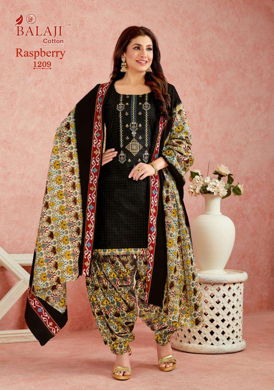 Raspberry Vol-12 By Balaji Cotton 1201 To 1212 Series Beautiful Suits Stylish Colorful Fancy Casual Wear & Ethnic Wear Pure Cotton Print Dresses At Wholesale Price