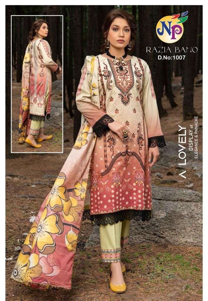 Razia Bano By Nand Gopal Prints 1001 To 1008 Series Beautiful Festive Suits Colorful Stylish Fancy Casual Wear & Ethnic Wear Lawn Cotton Print Dresses At Wholesale Price