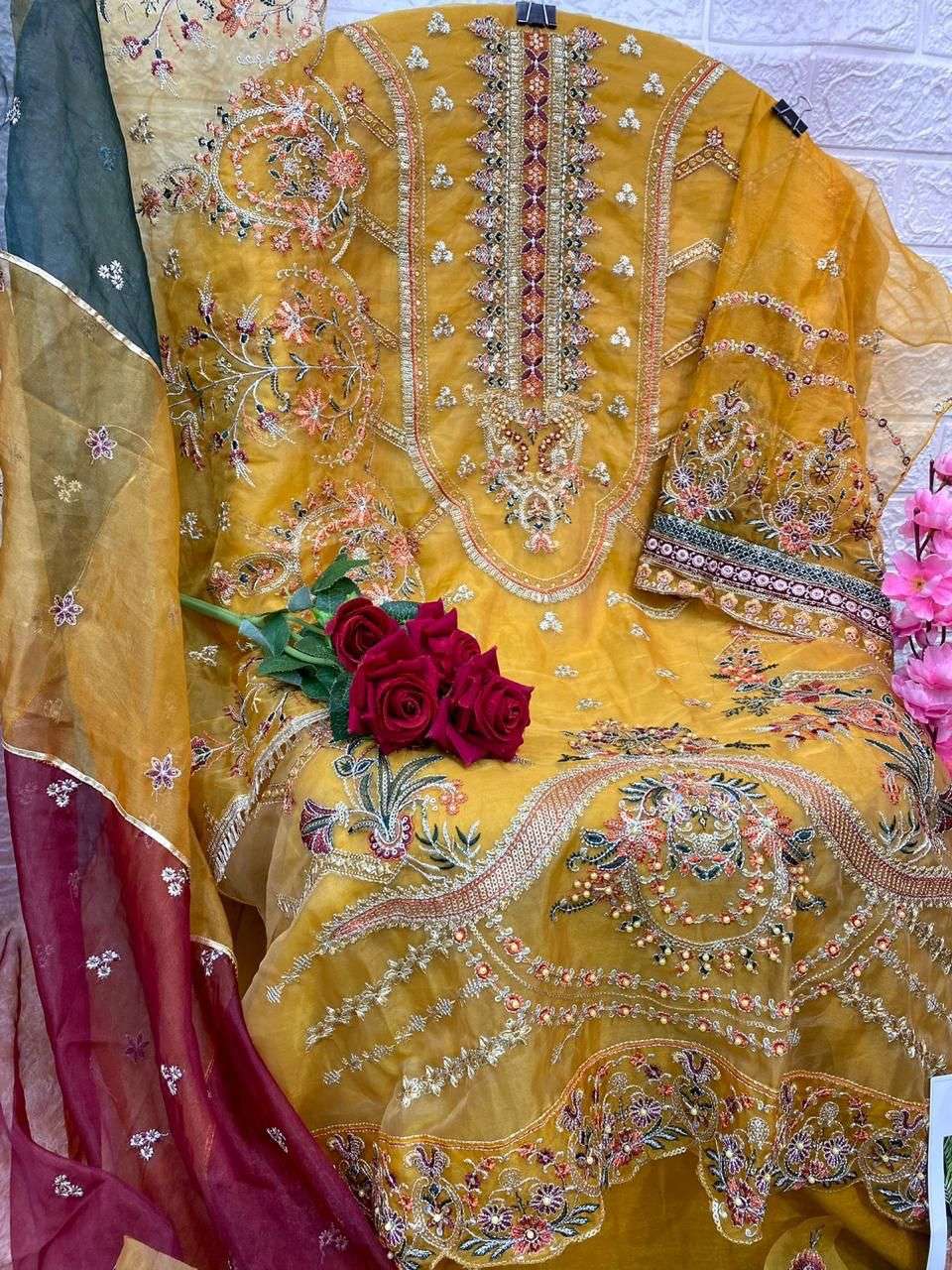 Hoor Tex Hit Design Or-8 By Hoor Tex Beautiful Stylish Pakistani Suits Fancy Colorful Casual Wear & Ethnic Wear & Ready To Wear Organza Embroidery Dresses At Wholesale Price