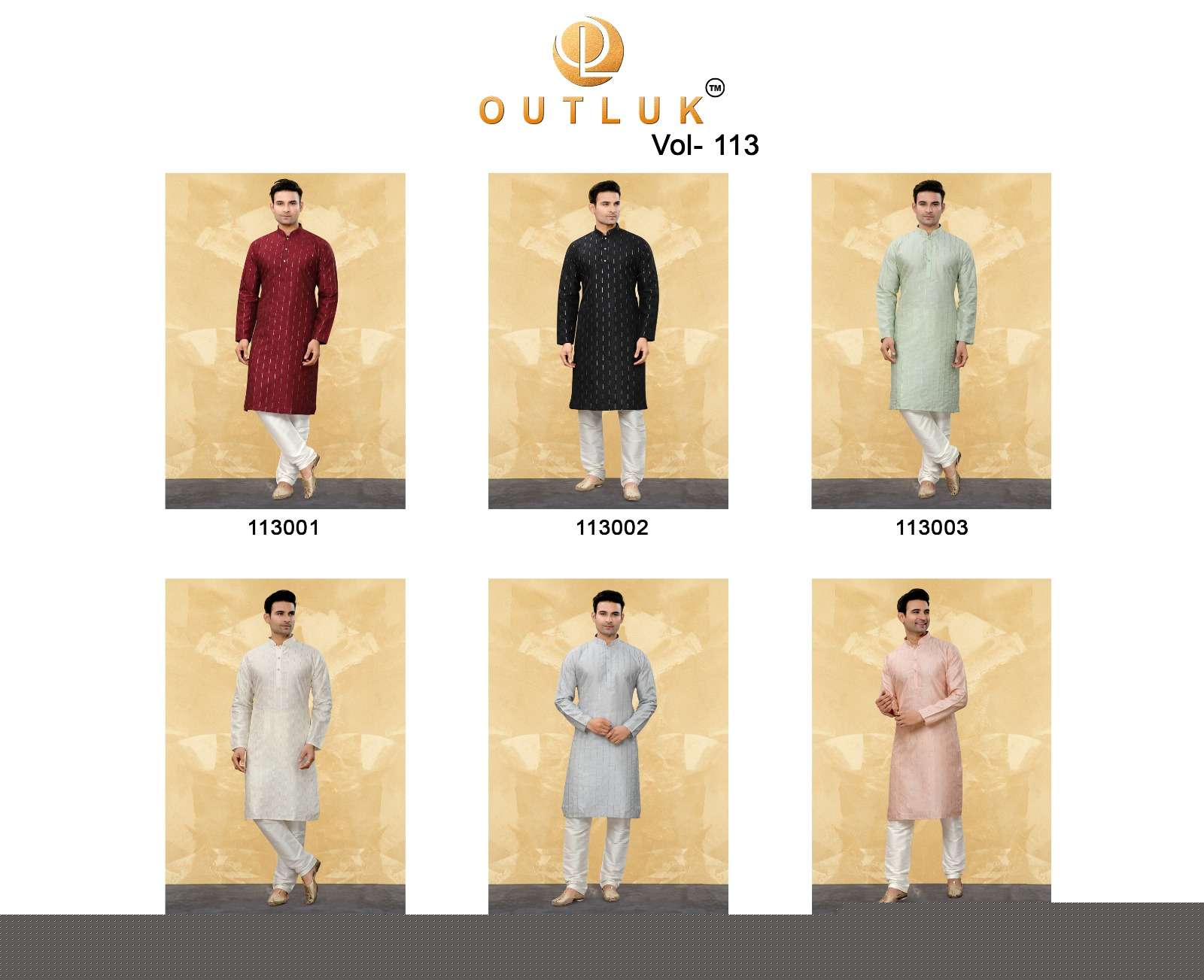 Outluk Vol-113 By Fashid Wholesale 113001 To 113006 Series Beautiful Colorful Stylish Fancy Casual Wear & Ethnic Wear & Ready To Wear Art Silk Kurtas With Pajamas At Wholesale Price