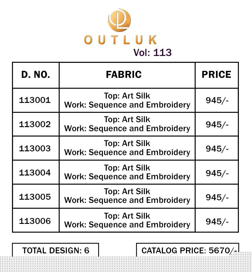Outluk Vol-113 By Fashid Wholesale 113001 To 113006 Series Beautiful Colorful Stylish Fancy Casual Wear & Ethnic Wear & Ready To Wear Art Silk Kurtas With Pajamas At Wholesale Price
