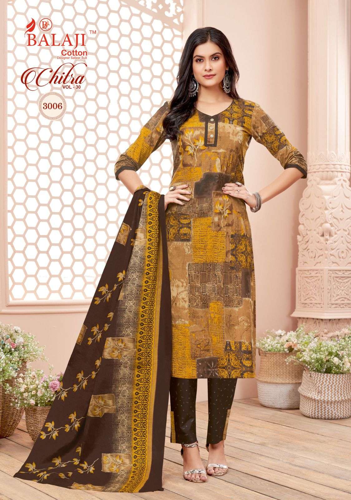 Chitra Vol-30 By Balaji Cotton 3001 To 3012 Series Beautiful Festive Suits Colorful Stylish Fancy Casual Wear & Ethnic Wear Pure Cotton Print Dresses At Wholesale Price