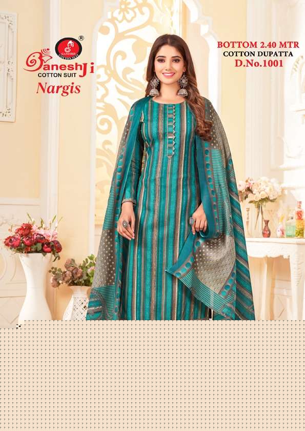 Nargis Vol-1 By Ganeshji 1001 To 1010 Series Beautiful Stylish Festive Suits Fancy Colorful Casual Wear & Ethnic Wear & Ready To Wear Indo Cotton Print Dresses At Wholesale Price
