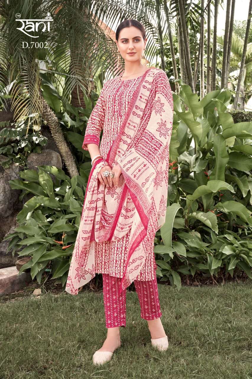 Kashvi Vol-7 By Rani Fashion 7001 To 7006 Series Festive Suits Beautiful Fancy Colorful Stylish Party Wear & Occasional Wear Cotton Print Dresses At Wholesale Price