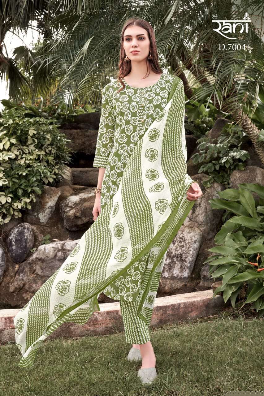 Kashvi Vol-7 By Rani Fashion 7001 To 7006 Series Festive Suits Beautiful Fancy Colorful Stylish Party Wear & Occasional Wear Cotton Print Dresses At Wholesale Price