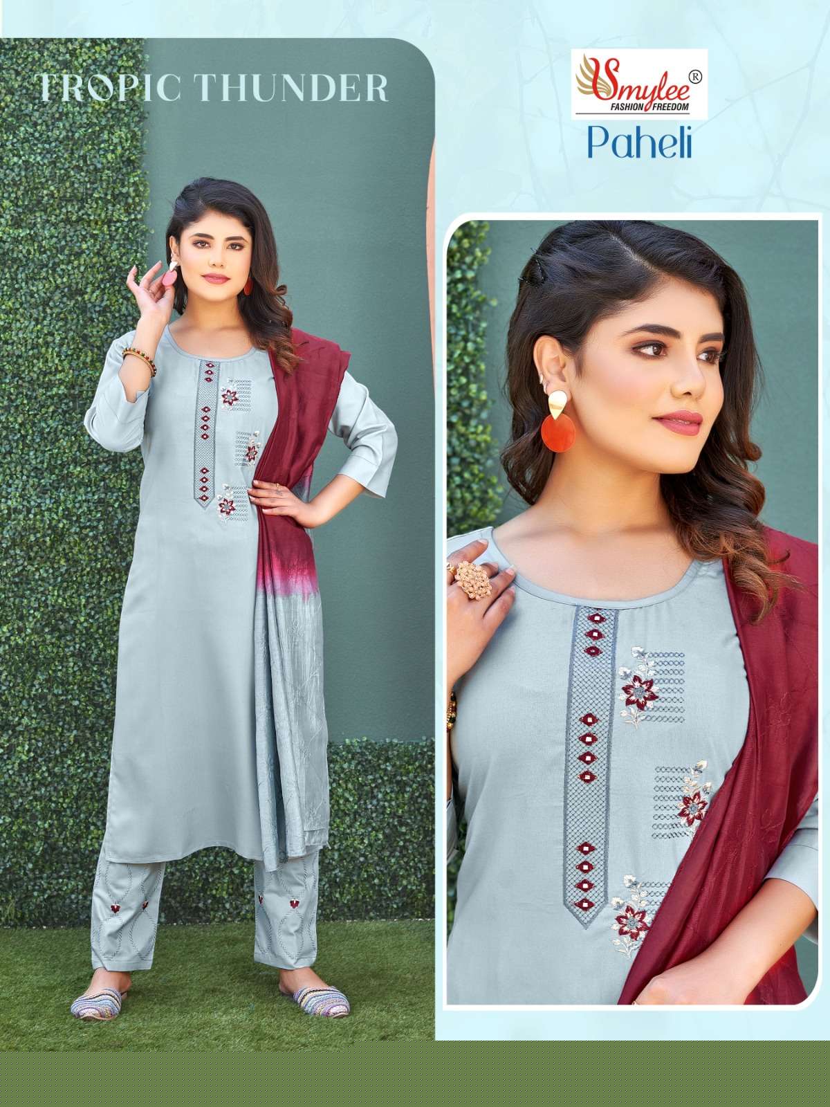 Paheli By Smylee 1001 To 1008 Series Festive Suits Beautiful Fancy Colorful Stylish Party Wear & Occasional Wear Silk Embroidered Dresses At Wholesale Price