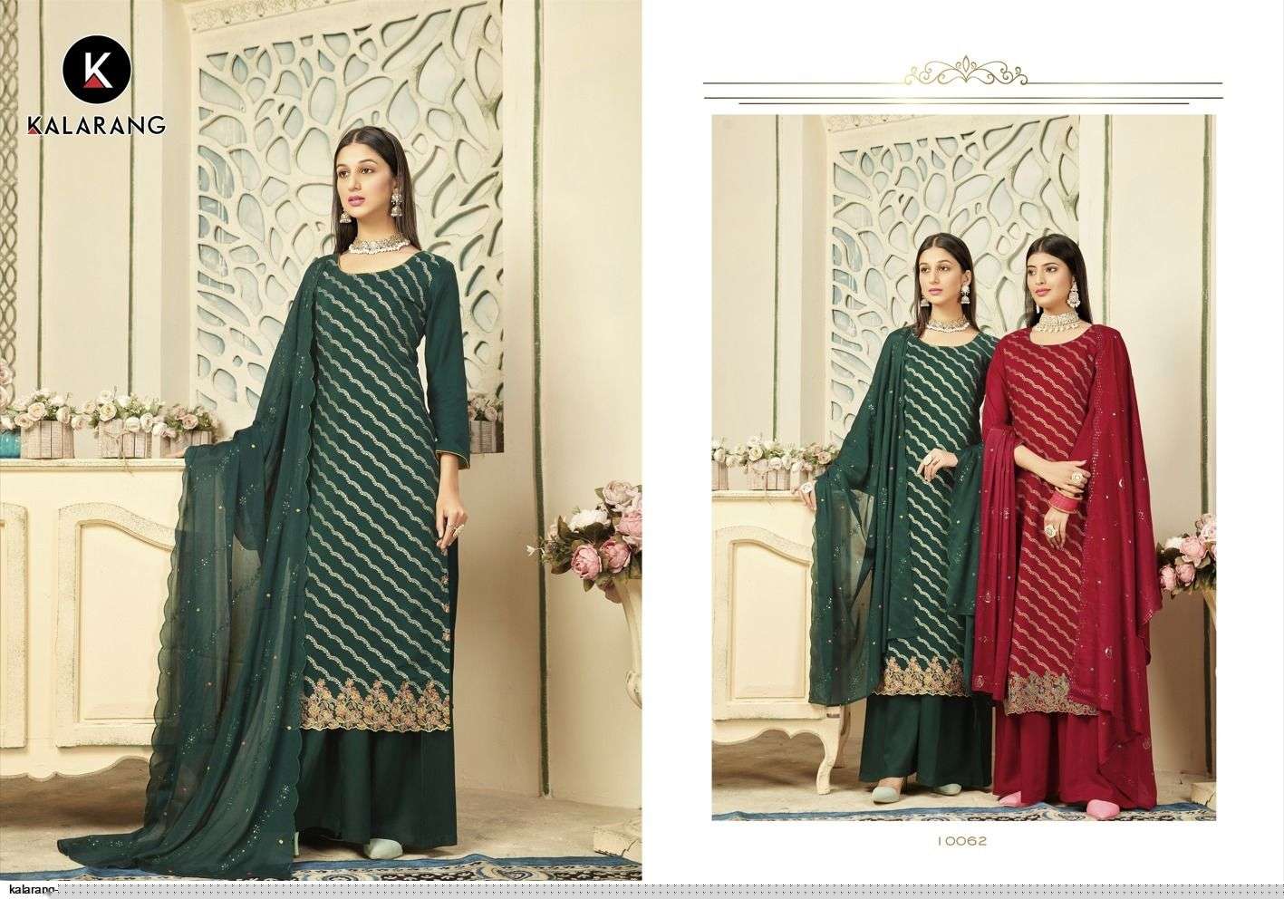 Divya By Kalarang 10061 To 10066 Series Beautiful Indian Suits Colorful Stylish Fancy Casual Wear & Ethnic Wear Pure Dola Jacquard Embroidered Dresses At Wholesale Price