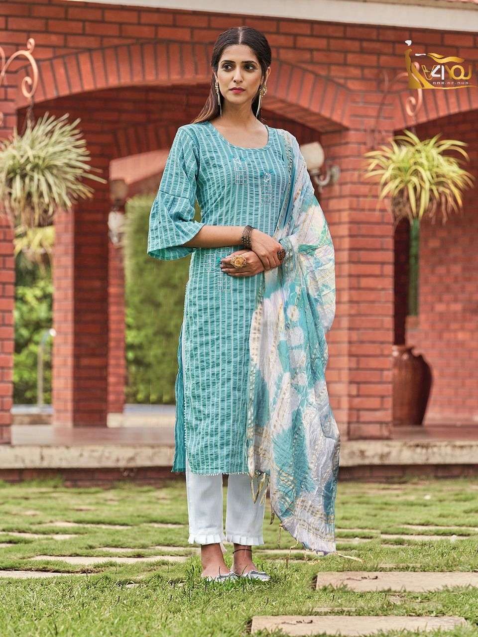 Coral Vol-1 By V4You 1001 To 1008 Series Beautiful Festive Suits Colorful Stylish Fancy Casual Wear & Ethnic Wear Viscose Rayon With Work Dresses At Wholesale Price