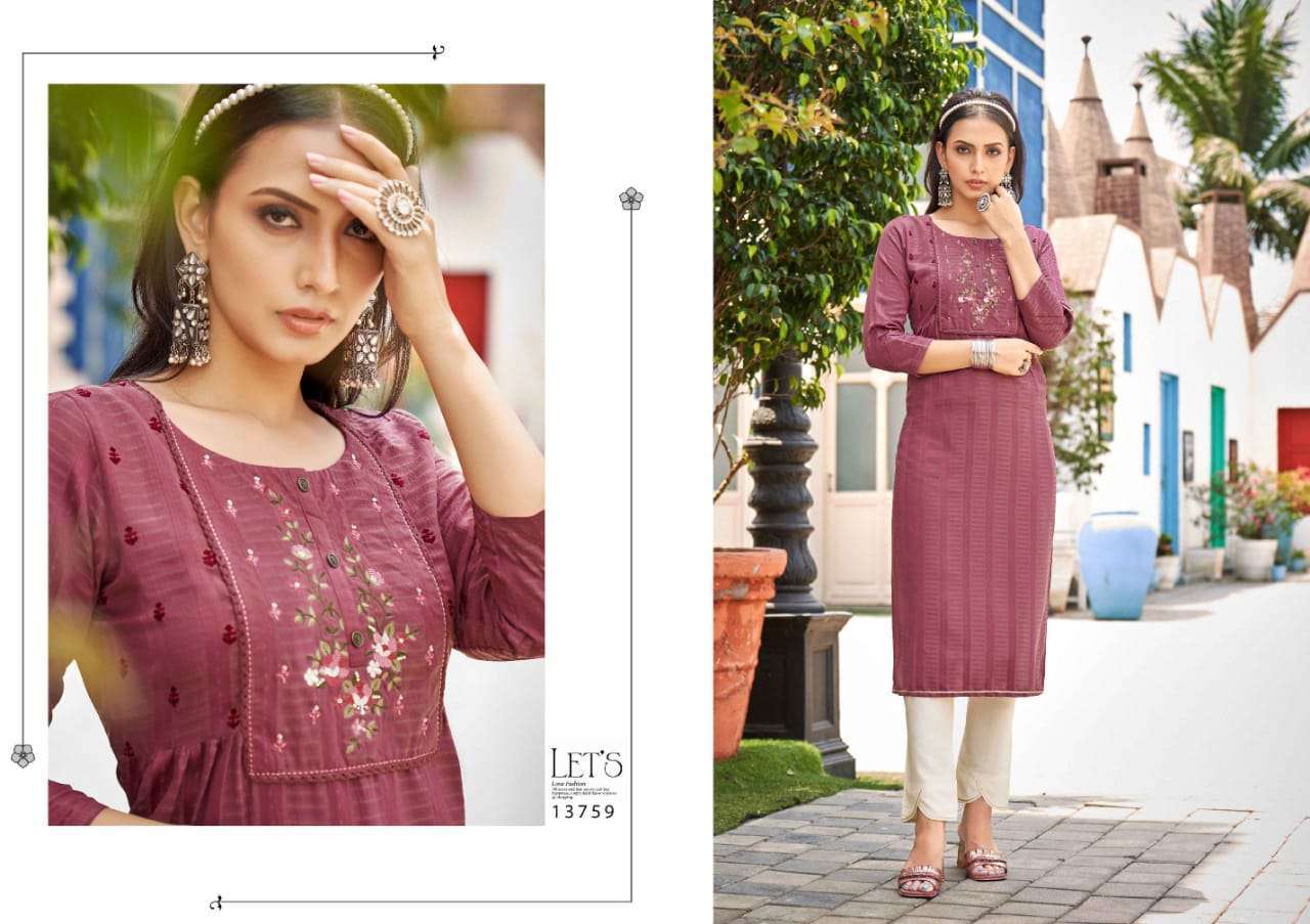 Noori By Kalaroop 13756 To 13761 Series Beautiful Stylish Fancy Colorful Casual Wear & Ethnic Wear Rayon Embroidered Kurtis At Wholesale Price