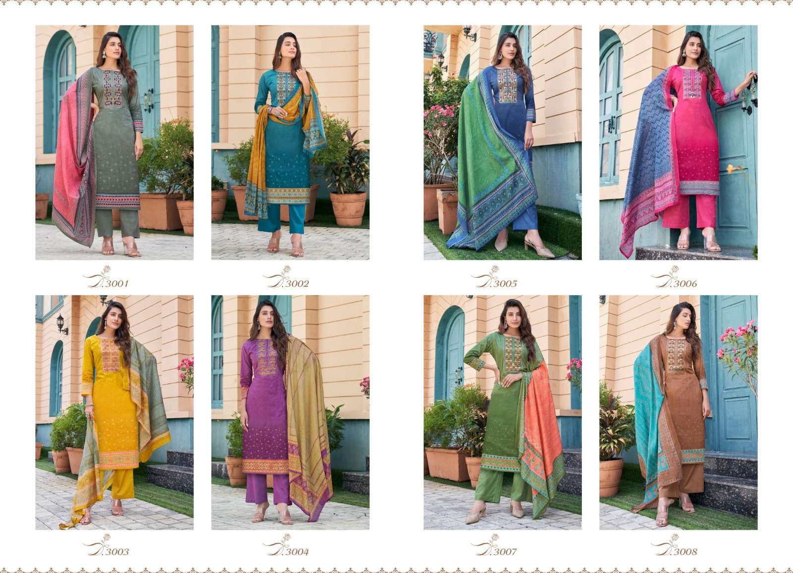 Naishaa Vol-3 By Yashika Trends 3001 To 3008 Series Beautiful Stylish Festive Suits Fancy Colorful Casual Wear & Ethnic Wear & Ready To Wear Pure Cotton Print Dresses At Wholesale Price