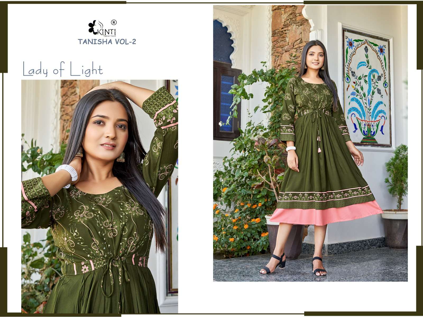 Tanisha Vol-2 By Kinti 201 To 208 Series Beautiful Stylish Fancy Colorful Casual Wear & Ethnic Wear Rayon Print Kurtis At Wholesale Price