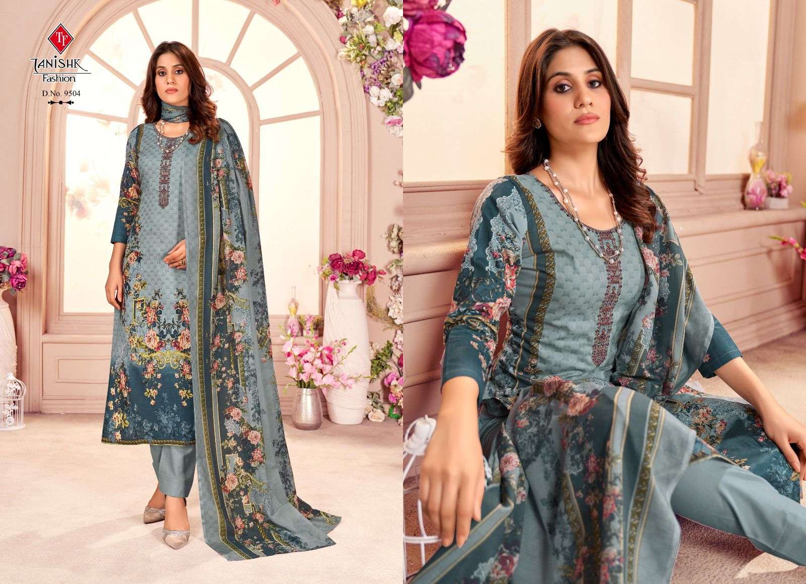 Nayra By Tanishk Fashion 9501 To 9508 Series Beautiful Festive Suits Colorful Stylish Fancy Casual Wear & Ethnic Wear Pure Cambric Cotton Print Dresses At Wholesale Price