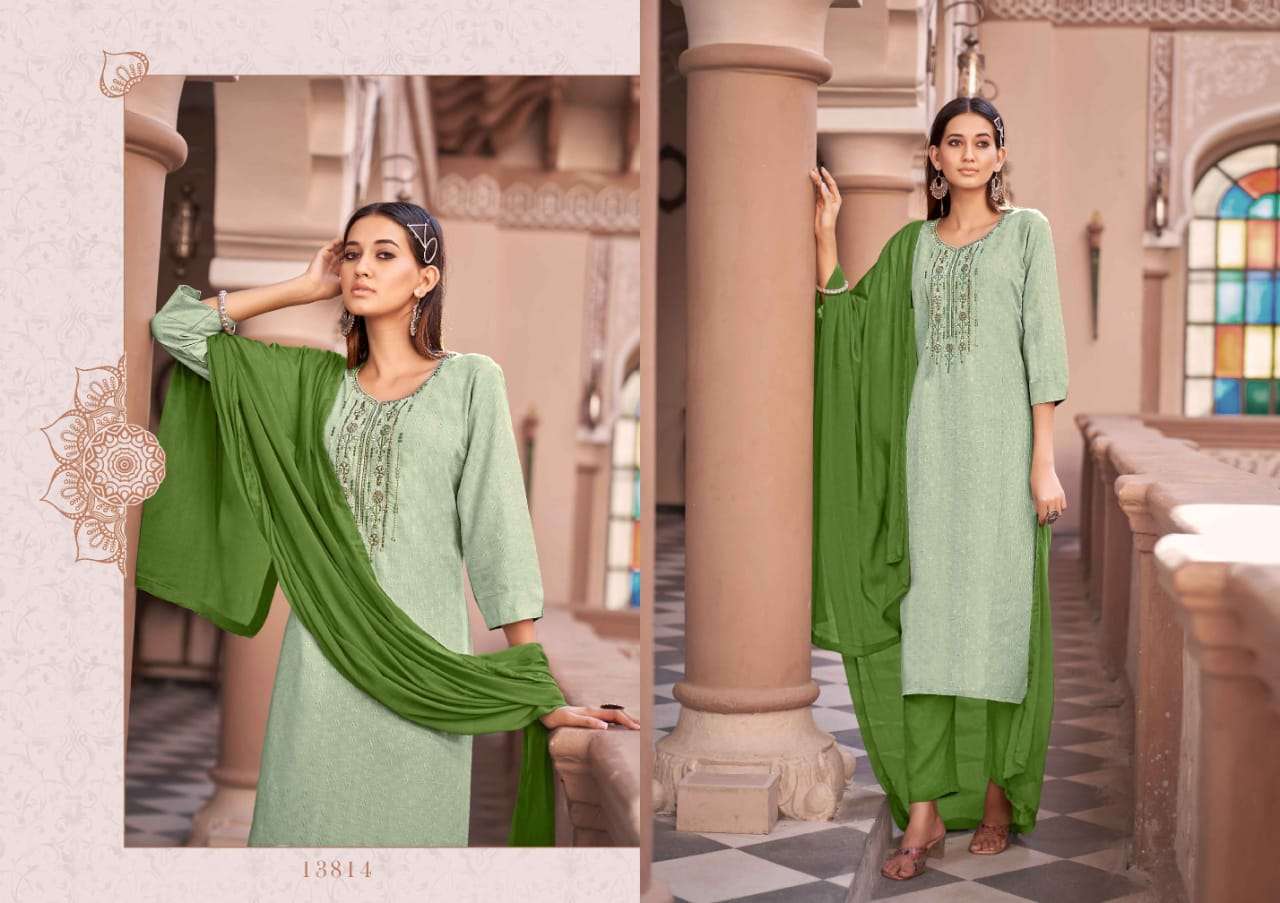 Kaveri By Kalaroop 13811 To 13814 Series Beautiful Suits Colorful Stylish Fancy Casual Wear & Ethnic Wear Heavy Rayon Dresses At Wholesale Price