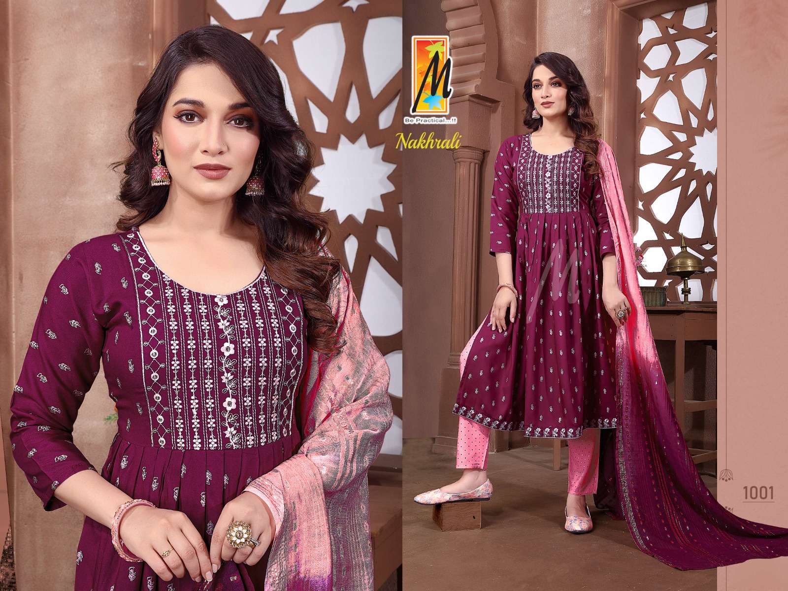 Nakhrali By Master 1001 To 1008 Series Beautiful Suits Colorful Stylish Fancy Casual Wear & Ethnic Wear Rayon With Work Dresses At Wholesale Price