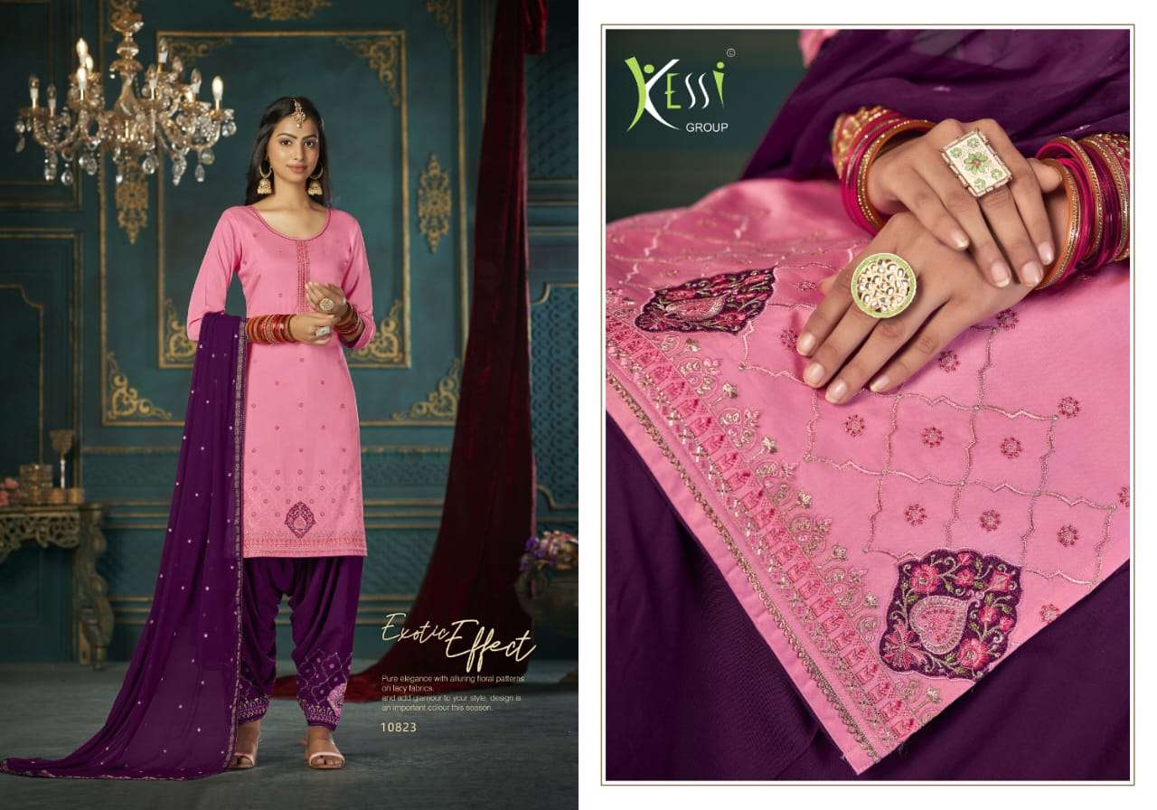 Laskara By Kessi Fabrics 18021 To 18026 Series Beautiful Stylish Festive Suits Fancy Colorful Casual Wear & Ethnic Wear & Ready To Wear Jam Silk Cotton Embroidered Dresses At Wholesale Price
