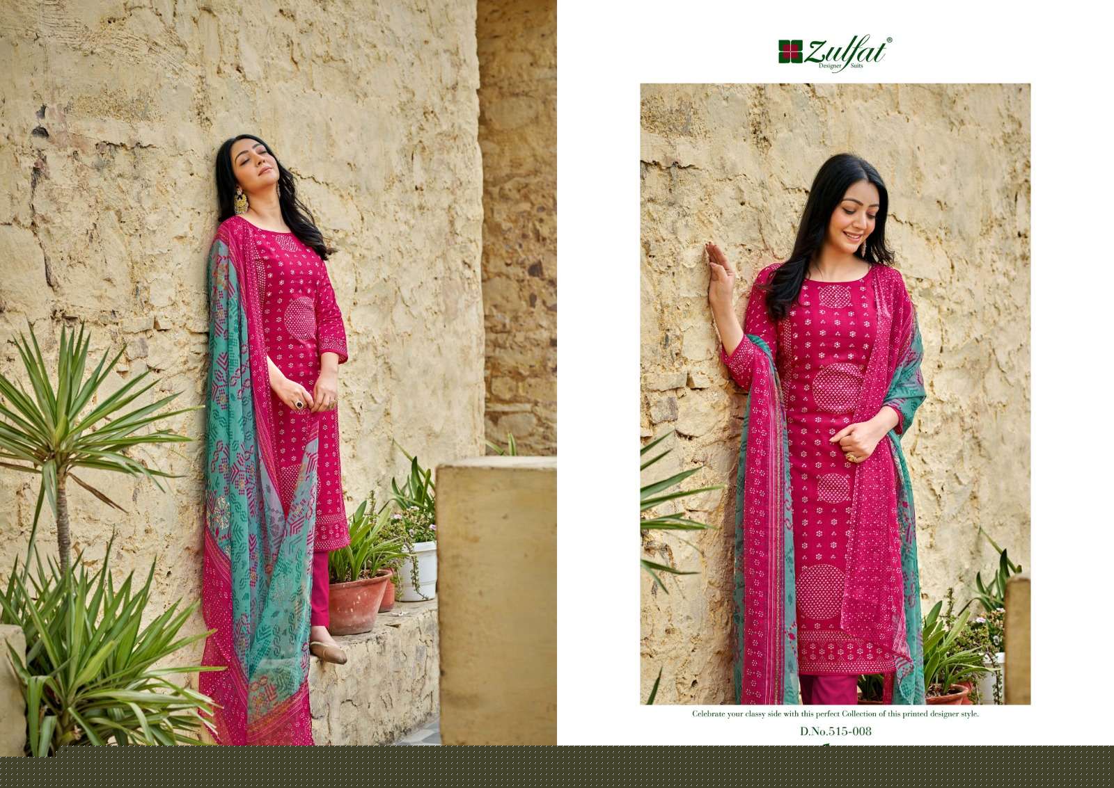 Tamanna Vol-4 By Zulfat 515-001 To 515-010 Series Designer Festive Suits Beautiful Stylish Fancy Colorful Party Wear & Occasional Wear Pure Cotton Print Dresses At Wholesale Price