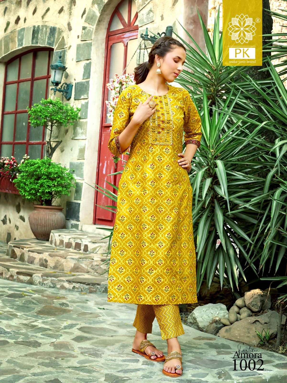Fashion Amora Vol-1 By PK 1001 To 1012 Series Designer Stylish Fancy Colorful Beautiful Party Wear & Ethnic Wear Collection Cotton Print Kurtis With Bottom At Wholesale Price