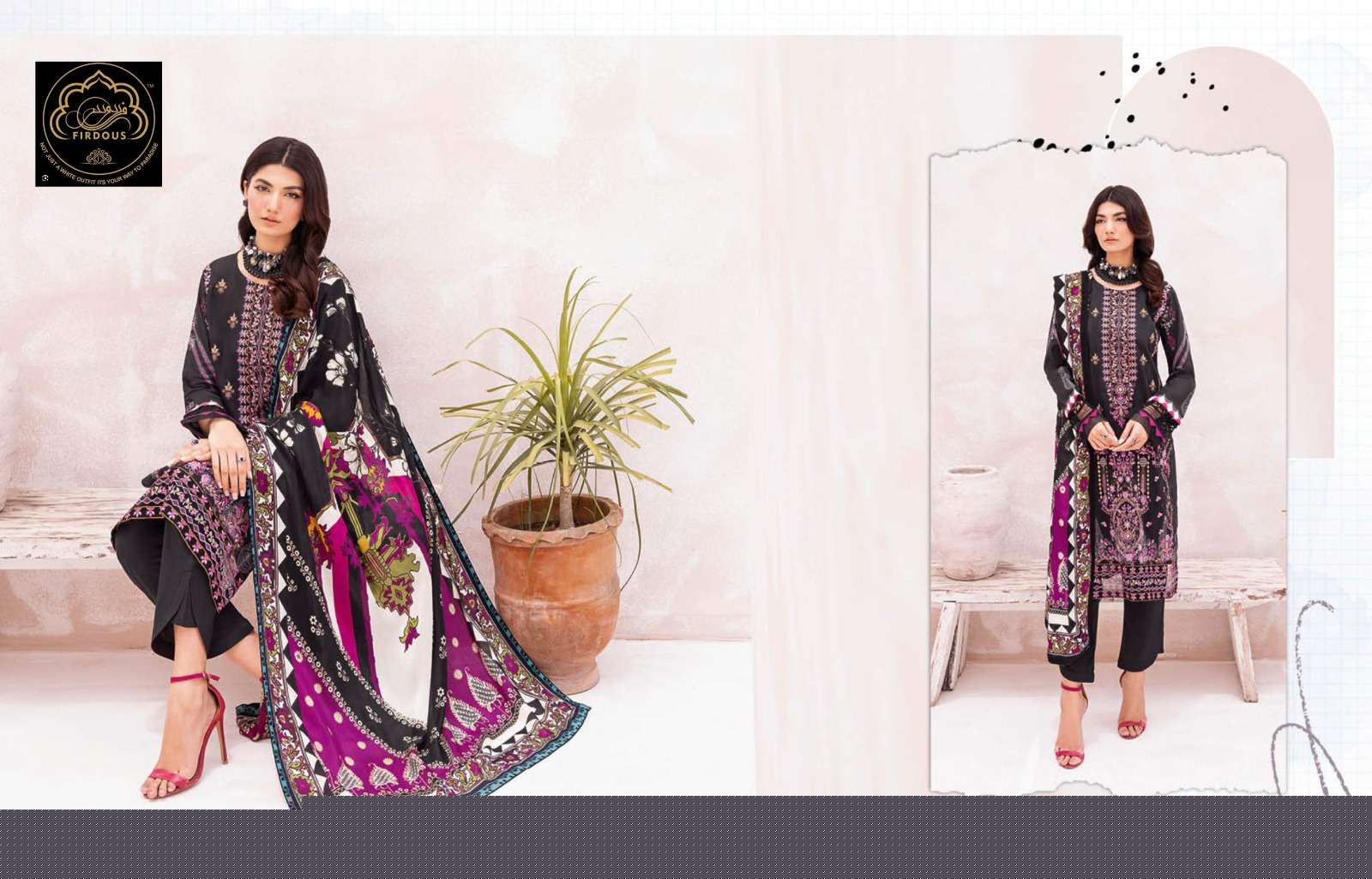 Mashaal By Firdous 1001 To 1008 Series Pakistani Suits Beautiful Fancy Colorful Stylish Party Wear & Occasional Wear Pure Cotton With Embroidery Dresses At Wholesale Price