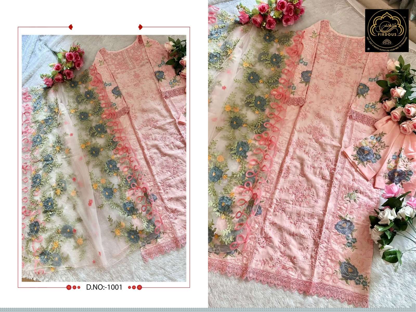 Firdous Exclusive Collection By Firdous 1001 To 1004 Series Beautiful Pakistani Suits Colorful Stylish Fancy Casual Wear & Ethnic Wear Pure Cambric Cotton Dresses At Wholesale Price