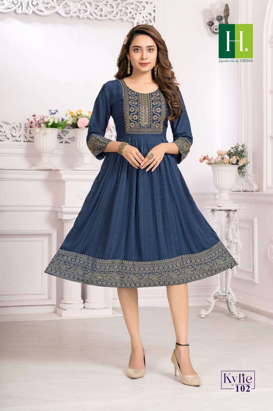 Kylie By Hirwa 101 To 108 Series Designer Stylish Fancy Colorful Beautiful Party Wear & Ethnic Wear Collection Viscose Rayon Print Kurtis At Wholesale Price