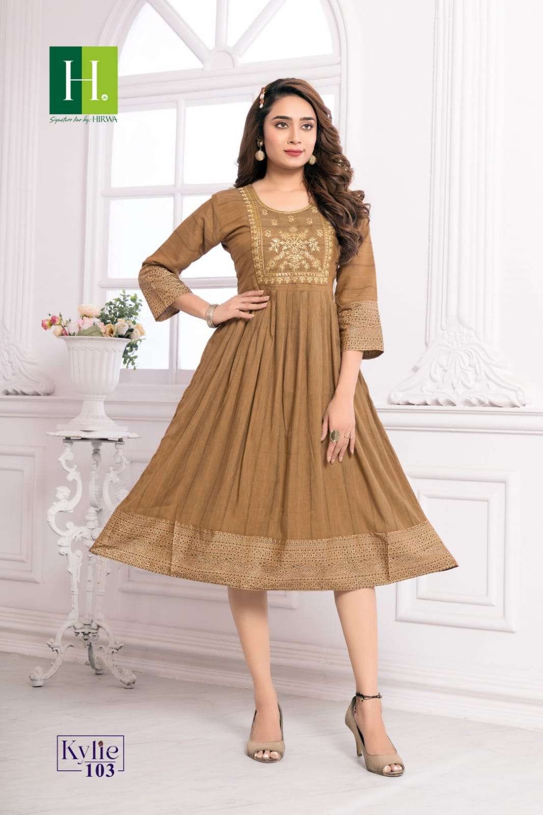 Kylie By Hirwa 101 To 108 Series Designer Stylish Fancy Colorful Beautiful Party Wear & Ethnic Wear Collection Viscose Rayon Print Kurtis At Wholesale Price
