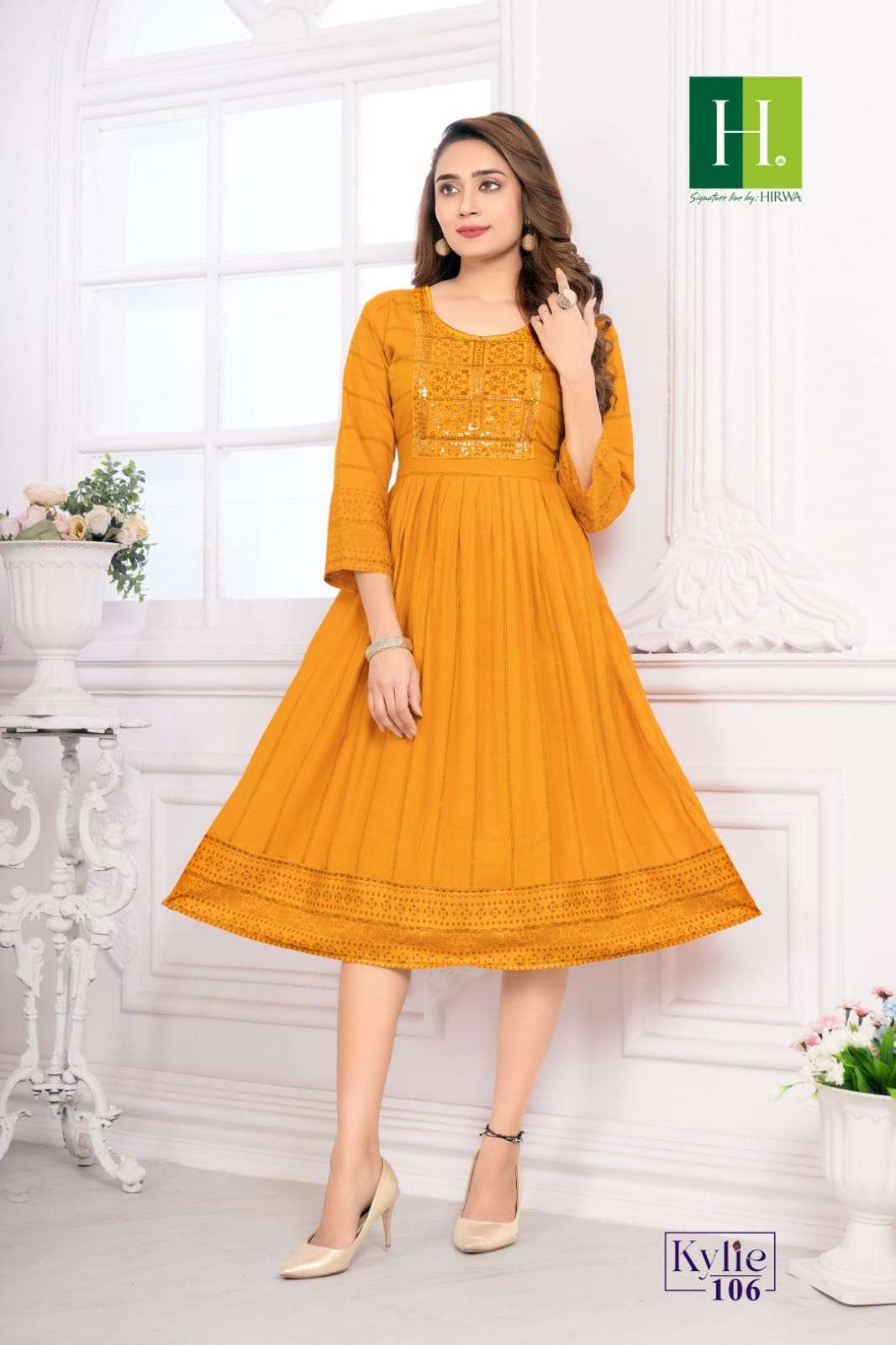 Kylie By Hirwa 101 To 108 Series Designer Stylish Fancy Colorful Beautiful Party Wear & Ethnic Wear Collection Viscose Rayon Print Kurtis At Wholesale Price
