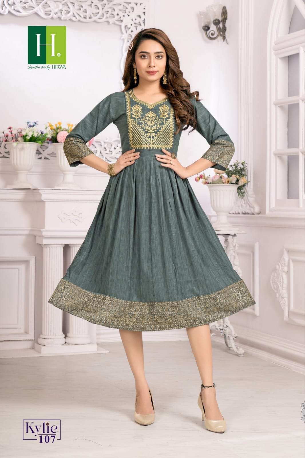 Kylie By Hirwa 101 To 108 Series Designer Stylish Fancy Colorful Beautiful Party Wear & Ethnic Wear Collection Viscose Rayon Print Kurtis At Wholesale Price