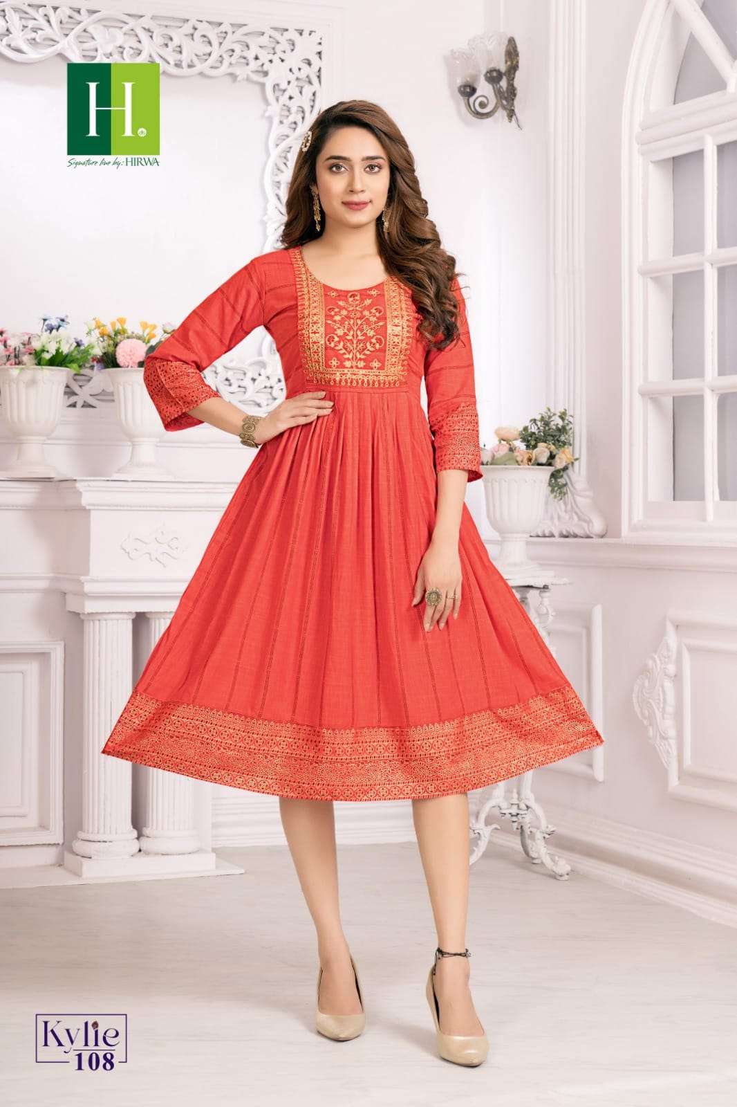 Kylie By Hirwa 101 To 108 Series Designer Stylish Fancy Colorful Beautiful Party Wear & Ethnic Wear Collection Viscose Rayon Print Kurtis At Wholesale Price