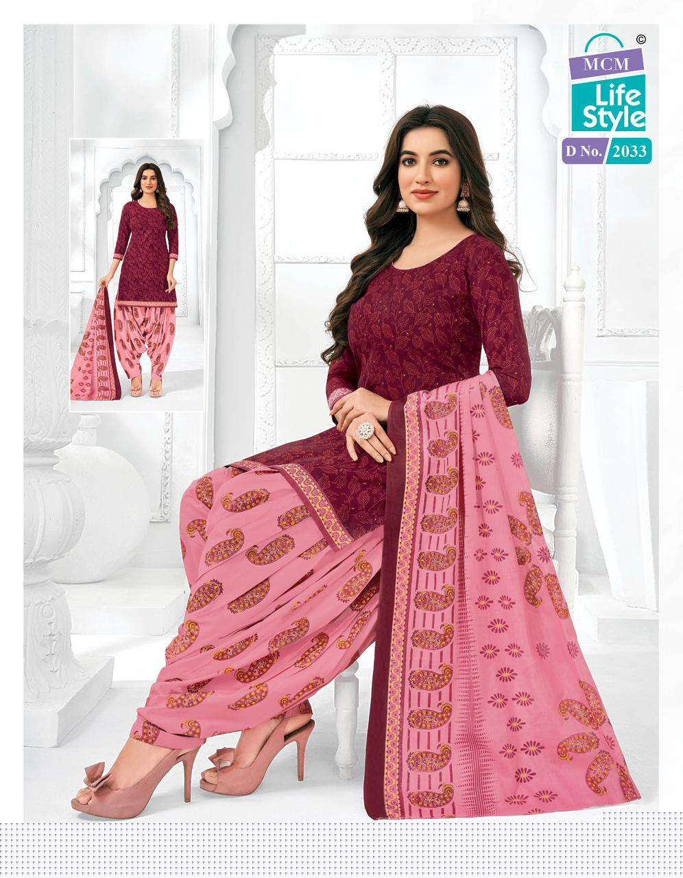 Priya Vol-20 By Mcm Lifestyle 2007 To 2039 Series Designer Festive Suits Beautiful Fancy Stylish Colorful Party Wear & Occasional Wear Pure Cambric Cotton Printed Dresses At Wholesale Price
