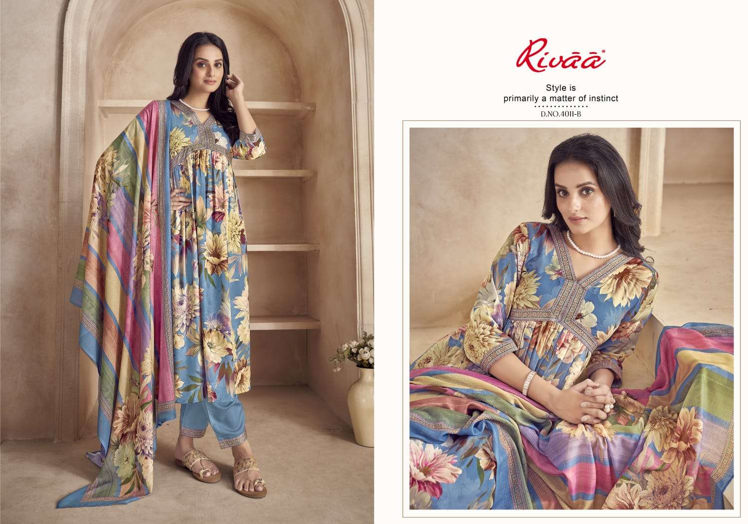 Priniti By Rivaa 4009-A To 4012-D Series Beautiful Stylish Festive Suits Fancy Colorful Casual Wear & Ethnic Wear & Ready To Wear Heavy Jam Satin Print Dresses At Wholesale Price