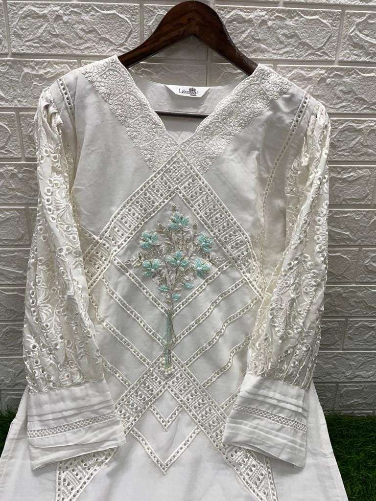 Luxuria Trendz Hit Design 1286 By Luxuria Beautiful Pakistani Suits Colorful Stylish Fancy Casual Wear & Ethnic Wear Cambric Cotton Dresses At Wholesale Price
