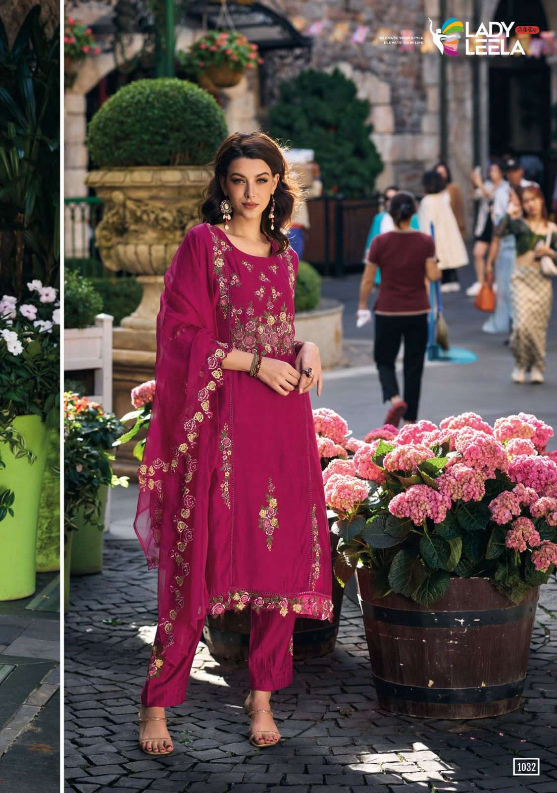 Shiddat By Lady Leela 1031 To 1036 Series Beautiful Festive Suits Colorful Stylish Fancy Casual Wear & Ethnic Wear Pure Viscose Organza Dresses At Wholesale Price