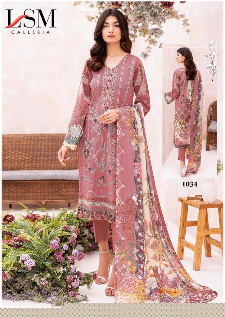 Parian Dream Vol-4 By Lsm Galleria 1031 To 1036 Series Beautiful Pakistani Suits Stylish Fancy Colorful Casual Wear & Ethnic Wear Pure Lawn Dresses At Wholesale Price