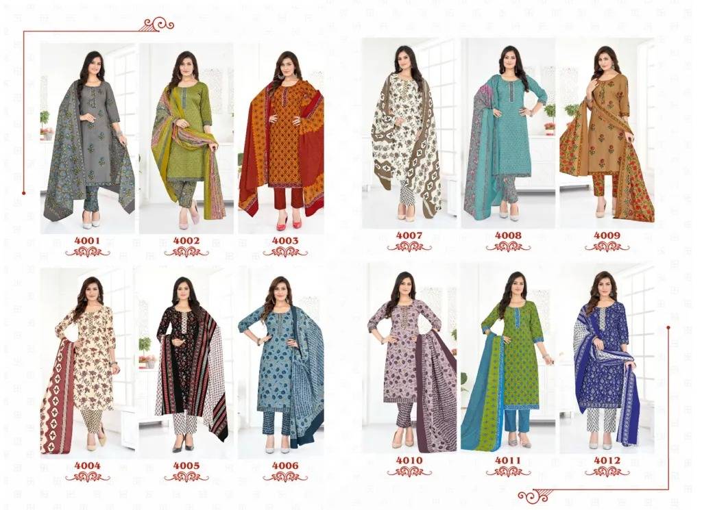Jaipuri Vol-4 By Balaji Cotton 4001 To 4012 Series Beautiful Festive Suits Colorful Stylish Fancy Casual Wear & Ethnic Wear Cotton Print Dresses At Wholesale Price