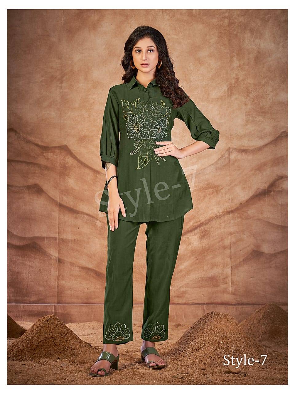 Style Vol-7 By Kaamiri 7-A To 7-C Designer Stylish Fancy Colorful Beautiful Party Wear & Ethnic Wear Collection Viscose Tops With Bottom At Wholesale Price