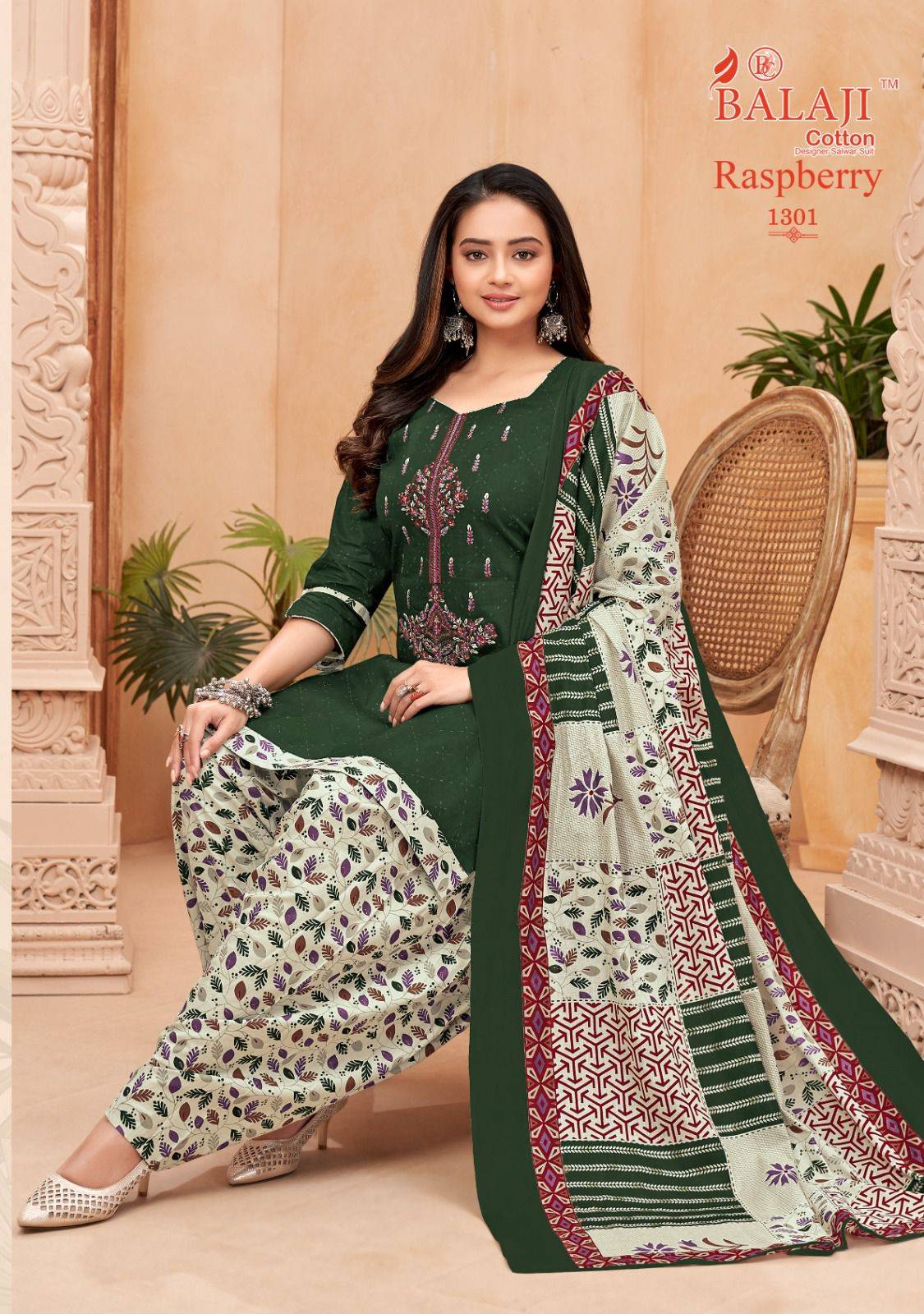 Raspberry Vol-13 By Balaji Cotton 1301 To 1312 Series Designer Festive Suits Beautiful Stylish Fancy Colorful Party Wear & Occasional Wear Heavy Cotton Print Dresses At Wholesale Price