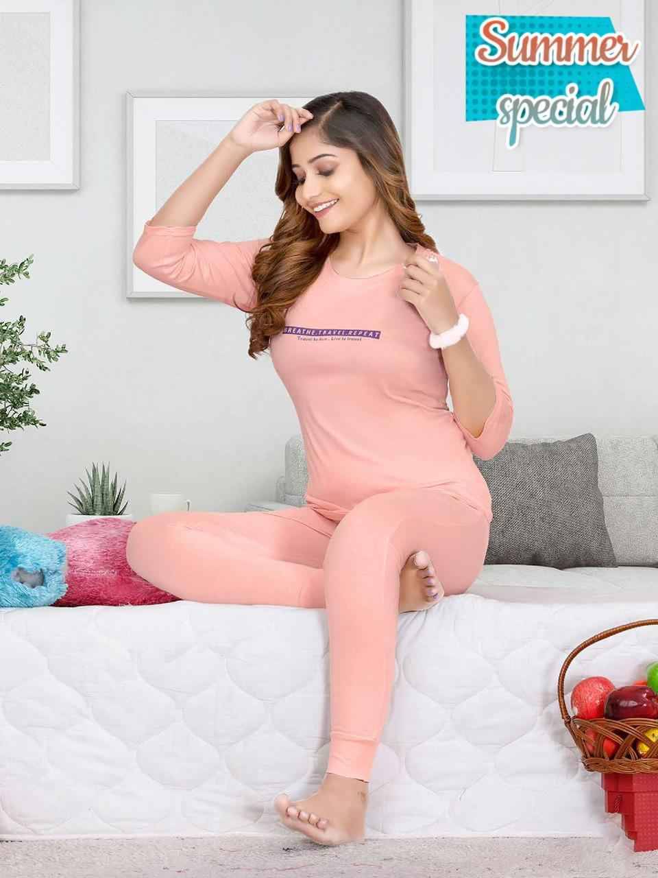 Summer Special Vol-2571 By Fashion Talk 2571-A To 2571-F Series Beautiful Stylish Fancy Colorful Casual Wear & Ethnic Wear Hosiery Cotton Night Suits At Wholesale Price